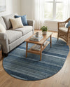 Jewel Oasis Collection Area Rug - Sapphire (Blue) Oval Blue  lifestyle 54