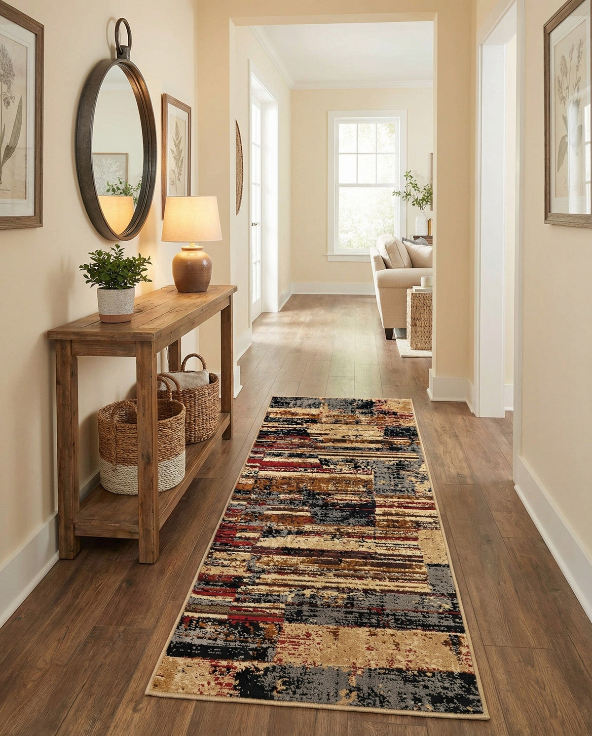 Neptune Elegance Collection Area Rug - Triton Runner Multi  lifestyle 35