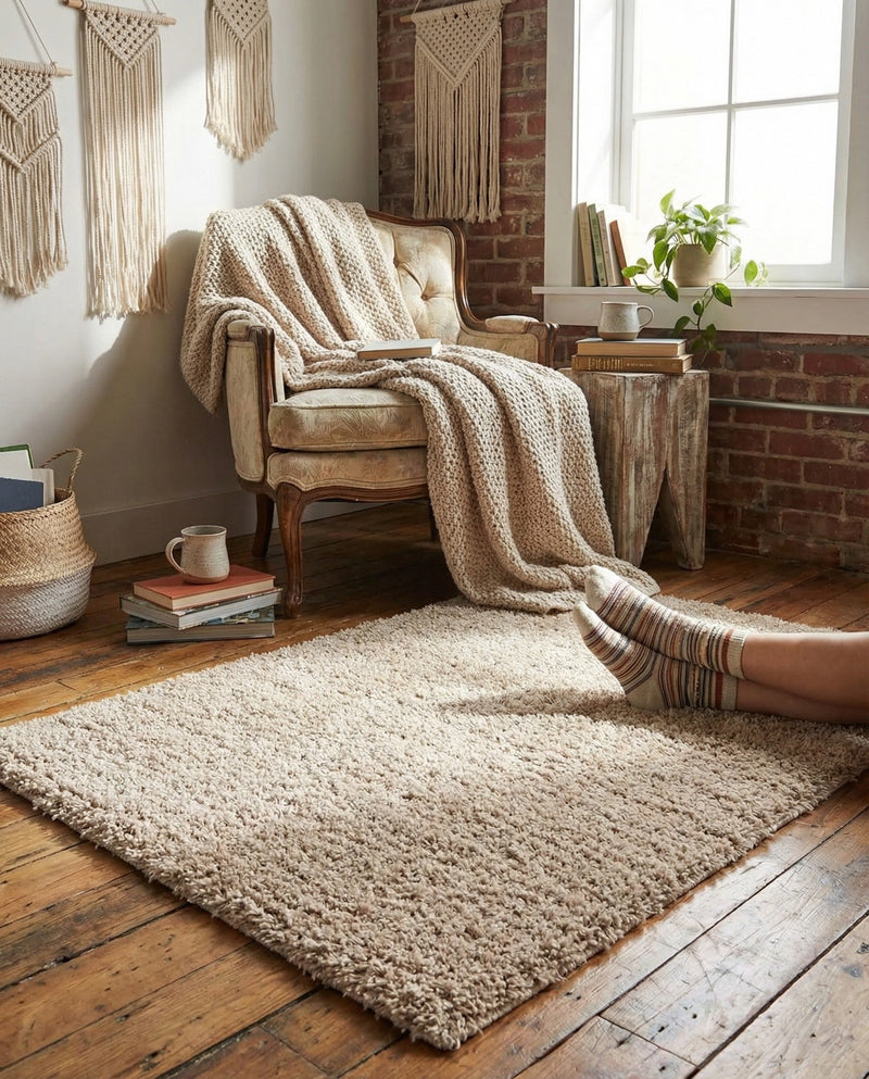 Alpine Plush Collection Area Rug -  Cortina (Linen) Rectangle Linen  lifestyle 28