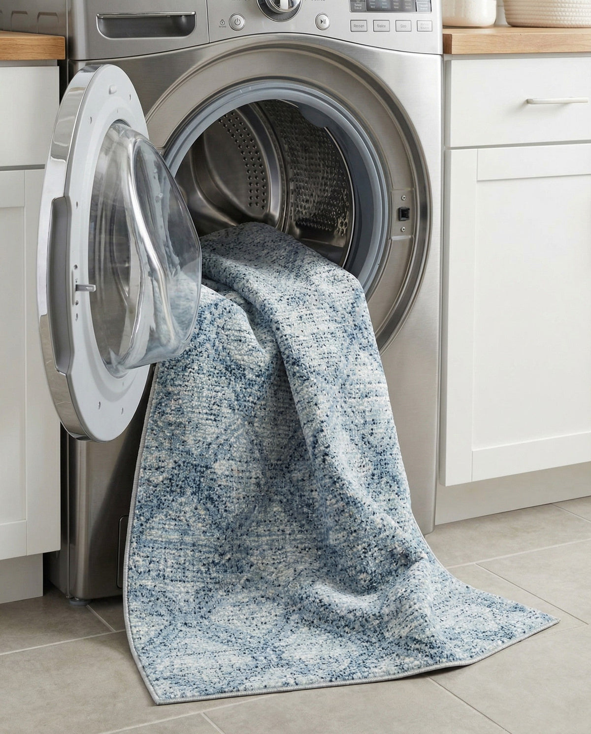 Aegean Elegance Washables Collection Area Rug -  Tinos Runner Blue  lifestyle 155