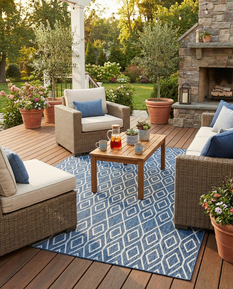 Urban Oasis Rugs Collection Area Rug -  Boulevard (Blue) Rectangle Blue  lifestyle 12