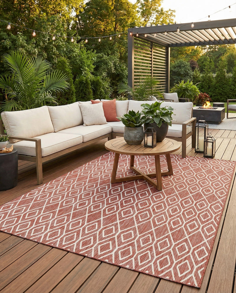 Urban Oasis Rugs Collection Area Rug -  Boulevard (Rust Red) Rectangle Rust Red  lifestyle 7