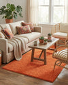 Plush Oasis Collection Area Rug - Serenity (Tiger Orange) Rectangle Tiger Orange  lifestyle 23