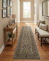 Isfahan Elegance Collection Area Rug - Naghsh-e Jahan (Gray) Runner Gray  lifestyle 49