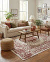 Patio Heritage Collection Area Rug -  Lafayette (Rust Red) Square Rust Red  lifestyle 66