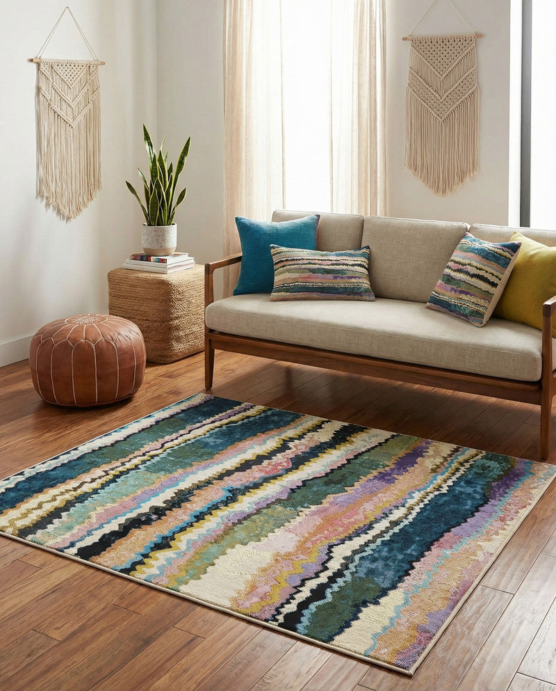 Urban Terrace Collection Area Rug -  Capri Rectangle Multi  lifestyle 4