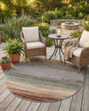 Urban Terrace Collection Area Rug -  Corsica Round Multi  lifestyle 51