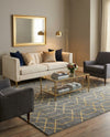 Hollywood Luxe Collection Area Rug - Sunset (Gray Gold) Square Gray Gold  lifestyle 55