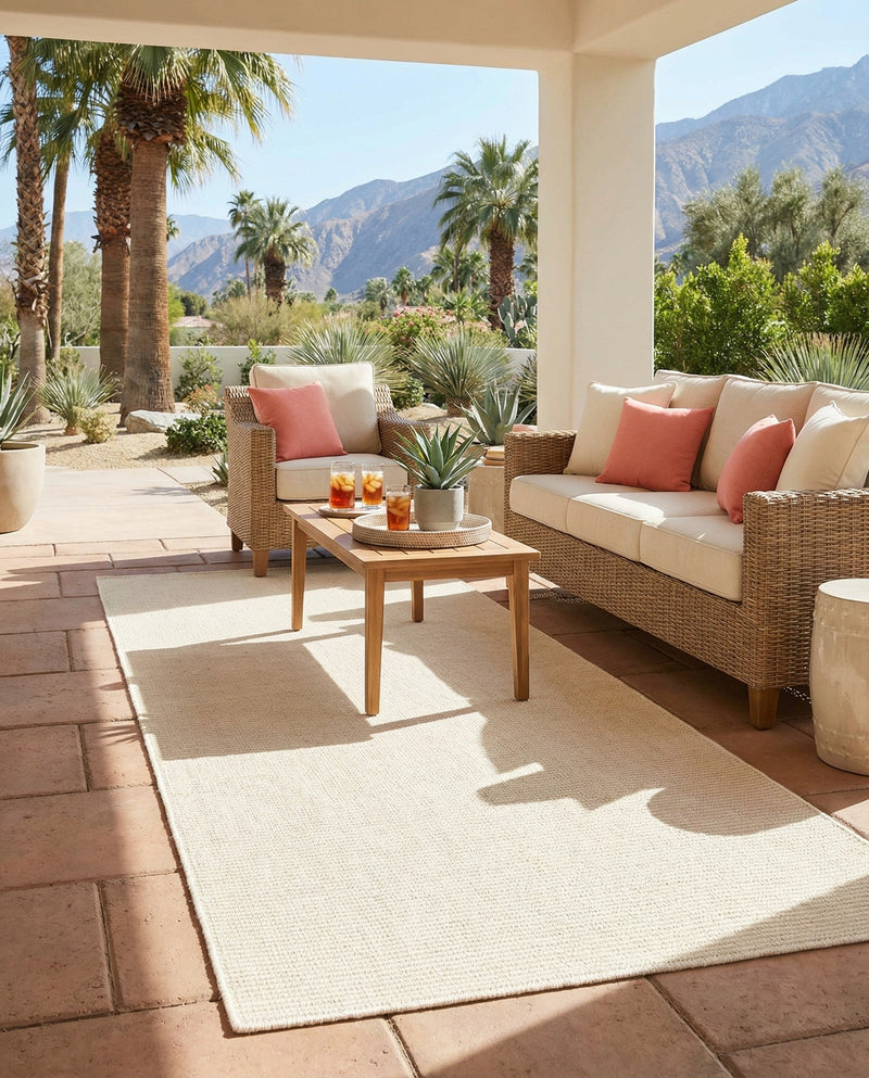 Jill Zarin Sedona Oasis Outdoor Collection Area Rug - Coconino (Pebble Stones) Runner Pebble Stones  lifestyle 40