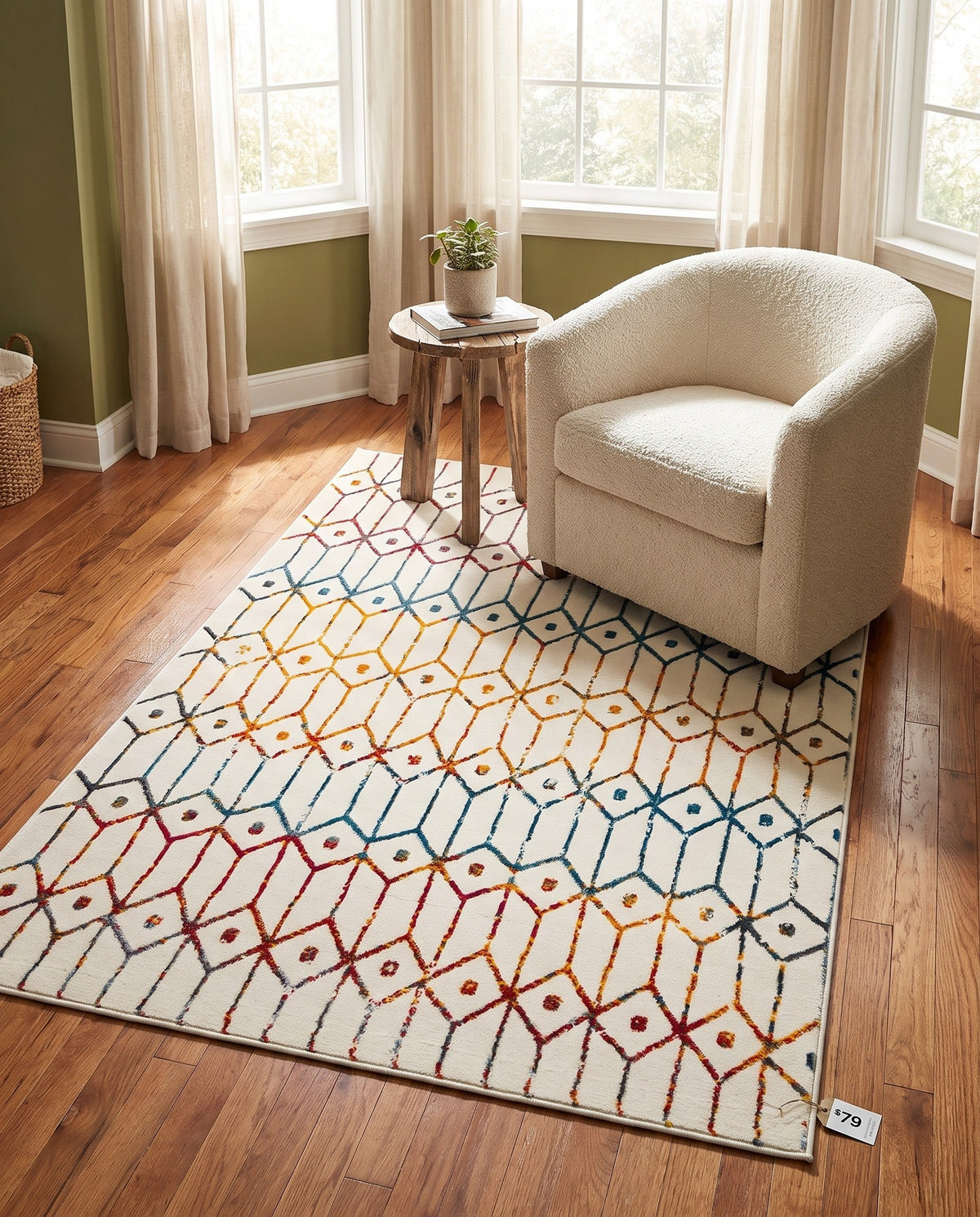 Garden Maze Retreat Collection Area Rug -  Mazeview Rectangle Multi  lifestyle 27