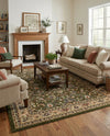 Isfahan Elegance Collection Area Rug - Naghsh-e Jahan (Green) Rectangle Green  lifestyle 47