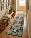 Outdoor Marrakesh Collection Area Rug -  Essaouira Runner Navy Blue  lifestyle 52