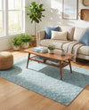 Garden Lattice Charm Collection Area Rug -  Pergola (Aqua) Rectangle Aqua  lifestyle 11