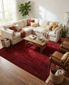 Samarkand Elegance Collection Area Rug -  Konye-Urgench Square Red  lifestyle 51
