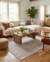 Urban Oasis Rugs Collection Area Rug -  Boulevard (Pink and Aqua) Square Pink and Aqua  lifestyle 52