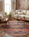 Heritage Elegance Collection Area Rug -  Monticello Round Multi  lifestyle 29