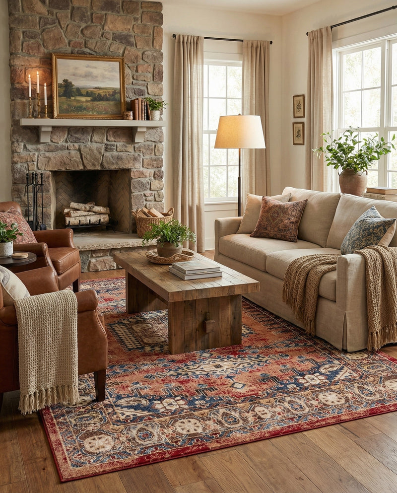 Eden Oasis Collection Area Rug -  Refuge (Terracotta) Rectangle Terracotta  lifestyle 6