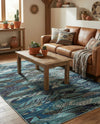 Sedona Vista Collection Area Rug -  Yucca Rectangle Blue  lifestyle 5