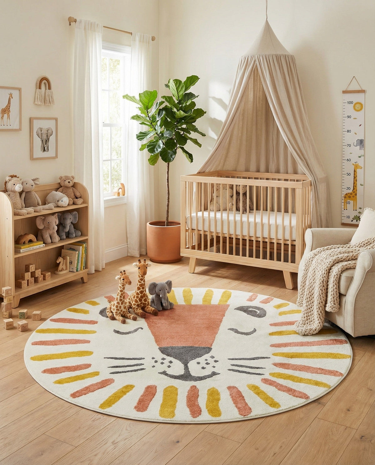 Wonder Tykes Collection Area Rug -  Mirage Round Ivory  lifestyle 13