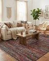 Thar Cotton Collection Area Rug - Alleppey Rectangle Multi Black  lifestyle 19