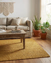 Woven Seaside Jute Collection Area Rug - Savannah (Yellow) Rectangle Yellow  lifestyle 23
