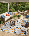 Bahama Breeze Outdoor Collection Area Rug - Nassau Rectangle Gray  lifestyle 24