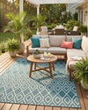 Urban Oasis Rugs Collection Area Rug -  Boulevard (Teal) Rectangle Teal  lifestyle 24