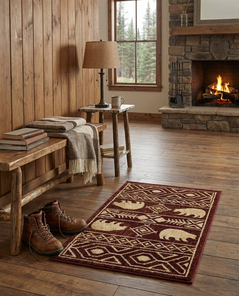 Frontier Trails Collection Area Rug -  Sedona Rectangle Red  lifestyle 16