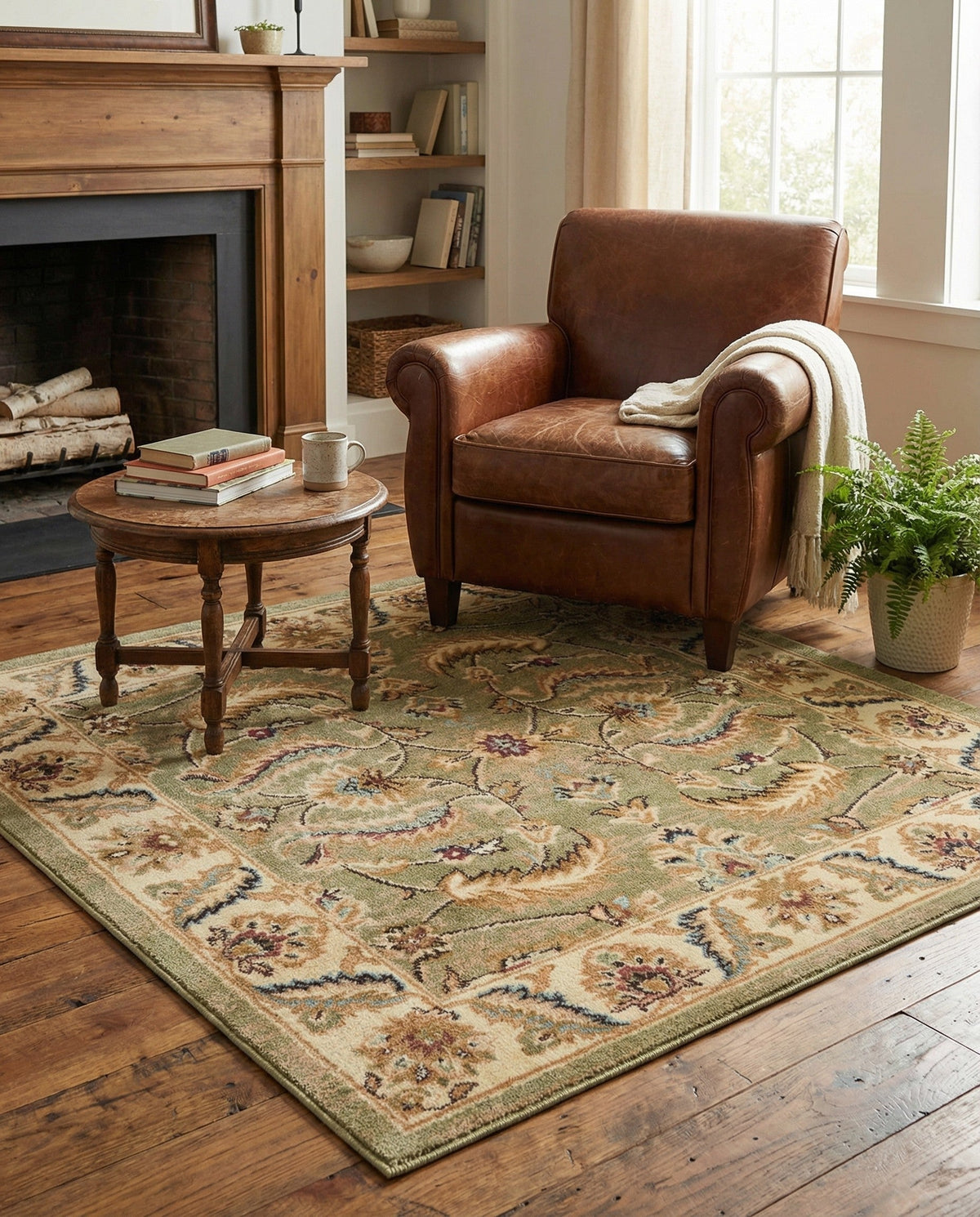 Jaipur Elegance Collection Area Rug -  Lal Square Green  lifestyle 140