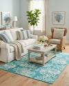 Seaside Haven Rugs Collection Area Rug -  Seaside Rectangle Teal  lifestyle 6