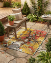 Seaside Blooms Collection Area Rug - Eden Rectangle Multi  lifestyle 9