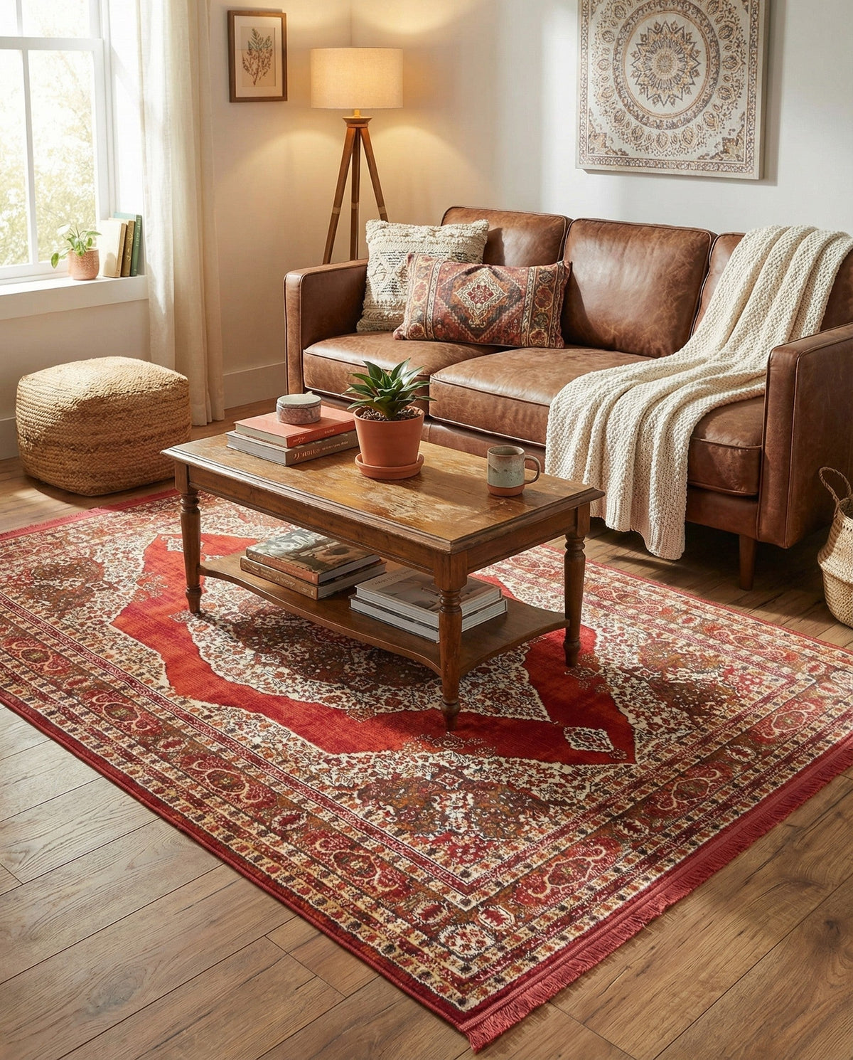 Caribbean Breeze Collection Area Rug -  Windward Rectangle Red  lifestyle 15
