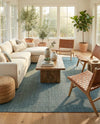 Seaside Serenity Collection Area Rug - Veranda (Teal) Rectangle Teal  lifestyle 27