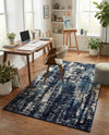 Coastal Haven Collection Area Rug -  Pelican Rectangle Navy Blue  lifestyle 13