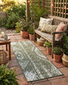 Desert Nomad Terrace Collection Area Rug - Sahara (Green) Runner Green  lifestyle 23