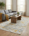 Bloomsbury Elegance Collection Area Rug -  Soho Rectangle Yellow and Gray  lifestyle 22