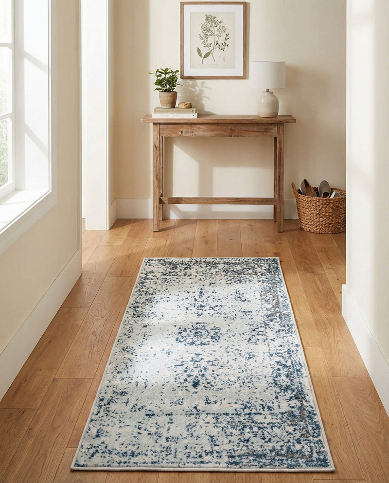 Riviera Elegance Collection Area Rug - Antibes (Light Blue) Runner Light Blue  lifestyle 85