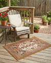Patio Heritage Collection Area Rug - Veranda Rectangle Black Gold Brown  lifestyle 5