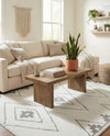 Copenhagen Edge Collection Area Rug -  Frederiksberg Rectangle Ivory  lifestyle 20