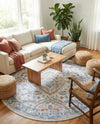 Aegean Elegance Washables Collection Area Rug -  Patmos Round Ivory  lifestyle 43