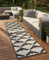Urban Terrace Collection Area Rug -  Gramercy Runner Black and White  lifestyle 31