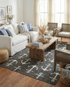 Seaside Haven Rugs Collection Area Rug - Sapphire (Charcoal) Rectangle Charcoal  lifestyle 26