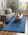 Plush Oasis Collection Area Rug - Serenity (Periwinkle Blue) Rectangle Periwinkle Blue  lifestyle 13