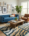 Aegean Elegance Washables Collection Area Rug -  Milos Square Light Brown  lifestyle 71