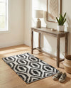 Osian Looms Collection Area Rug - Colaba Rectangle Black and White  lifestyle 43