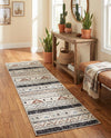 Desert Modern Eco Rug Series Collection Area Rug -  Arches Runner Gray  lifestyle 55