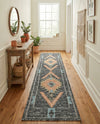 Caspian Wool Collection Area Rug - Ephesus Runner Charcoal Gray  lifestyle 45