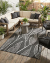 Seaside Blooms Collection Area Rug -  Evergreen (Ivory Charcoal) Rectangle Ivory Charcoal  lifestyle 7