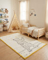 Wonder Tykes Collection Area Rug -  Pixie Rectangle Ivory and Gray  lifestyle 7