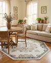 Beverly Grove Collection Area Rug - Melrose (Ivory) Octagon Ivory  lifestyle 76